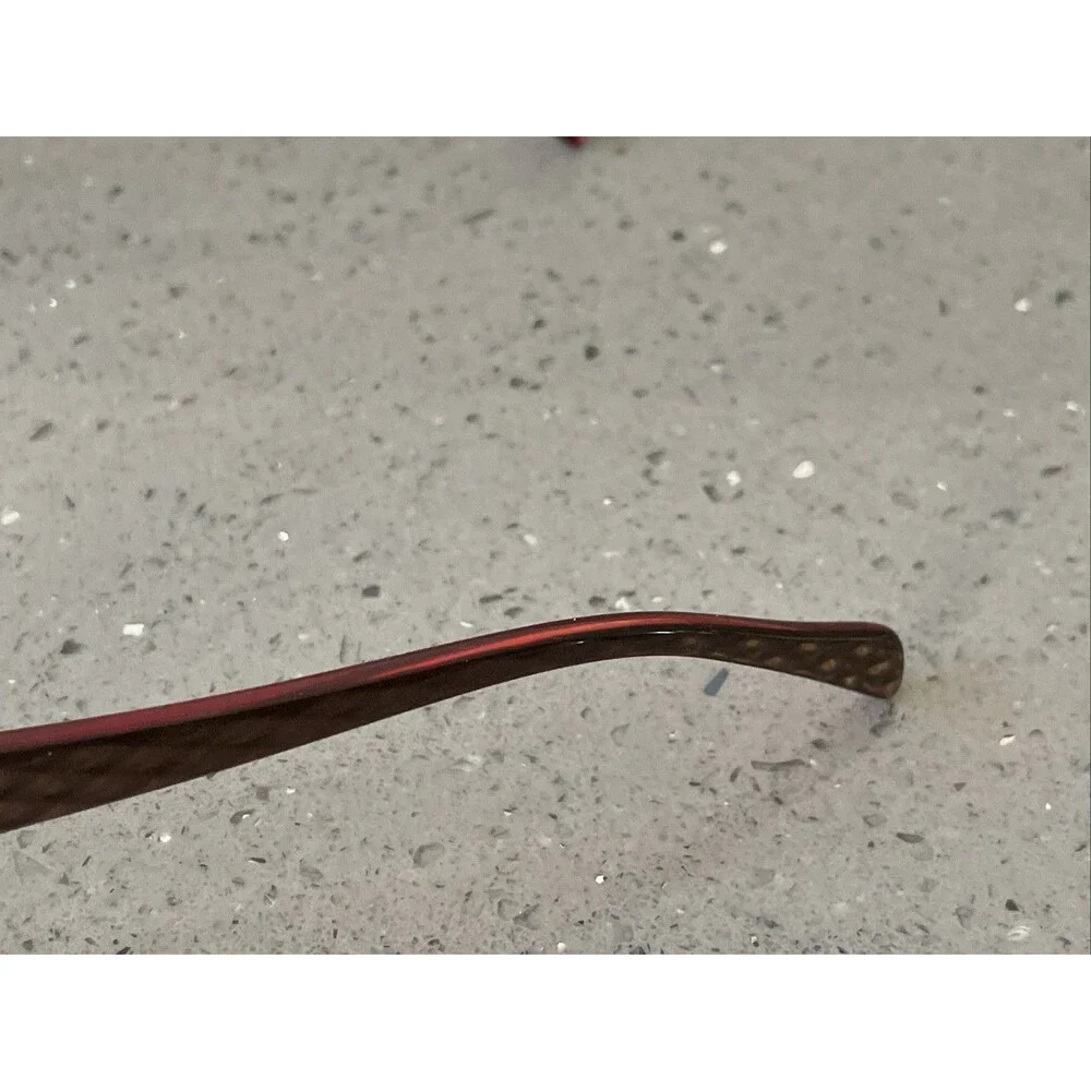 MIZYAKE Japan 4911 Brown Burgundy Red Half Rim Eyeglasses Frames ONLY